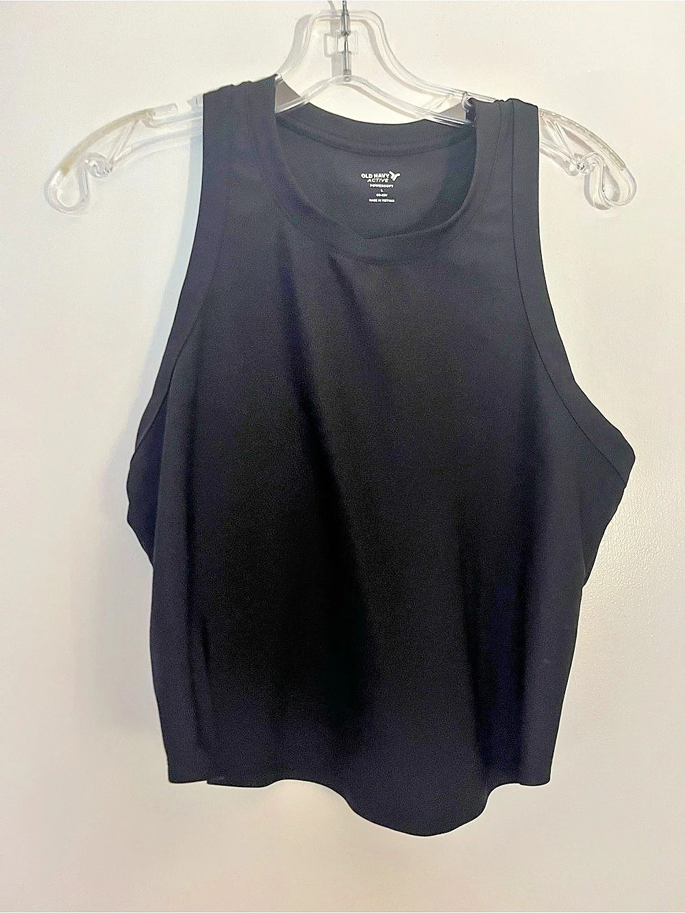 Old Navy PowerSoft Racerback Tank Top in Black, Large